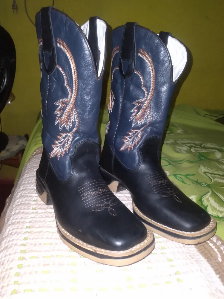 Bota Texana Masculina John Denver 100% Em Couro Legítimo