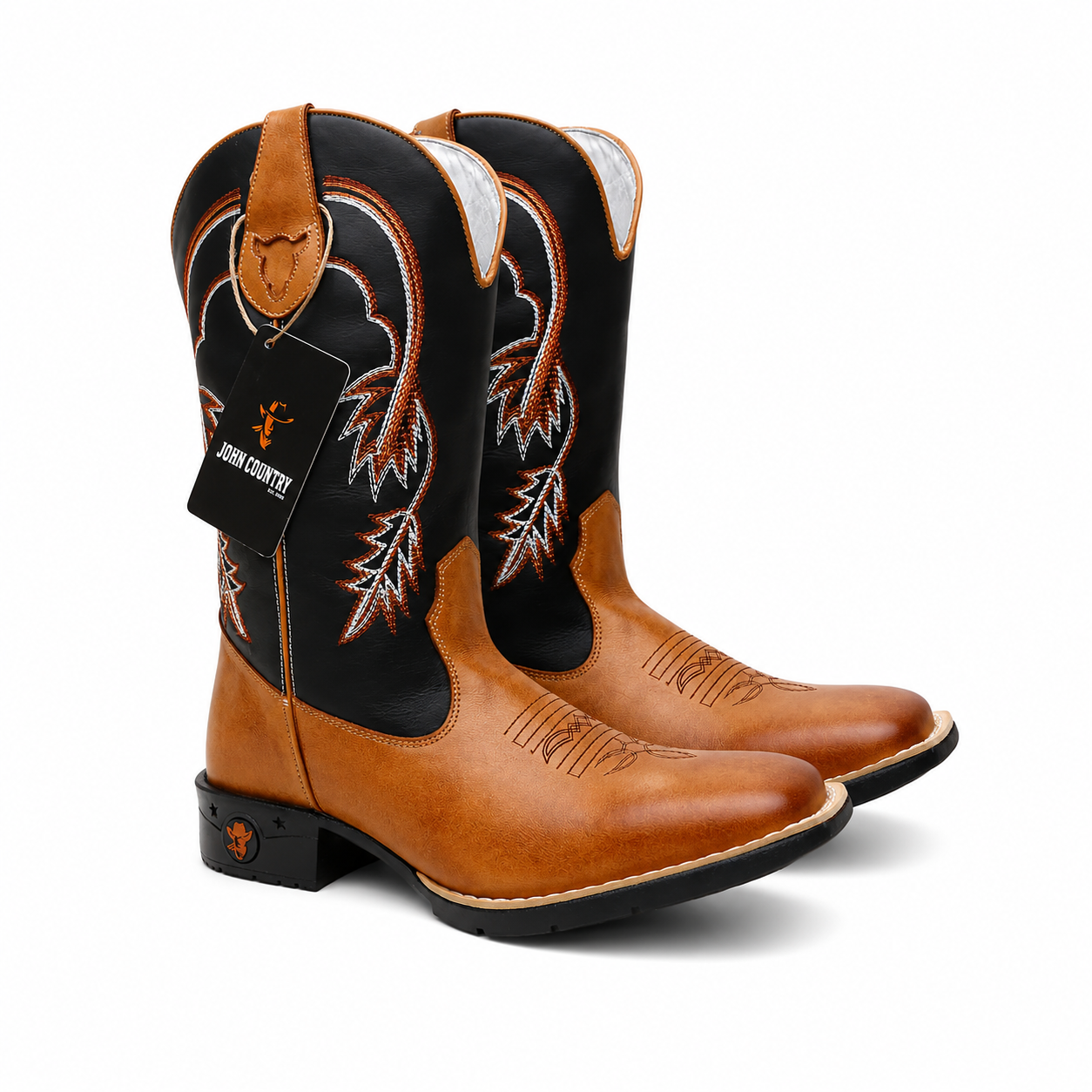 Bota Texana Masculina John Denver 100% Em Couro Legítimo