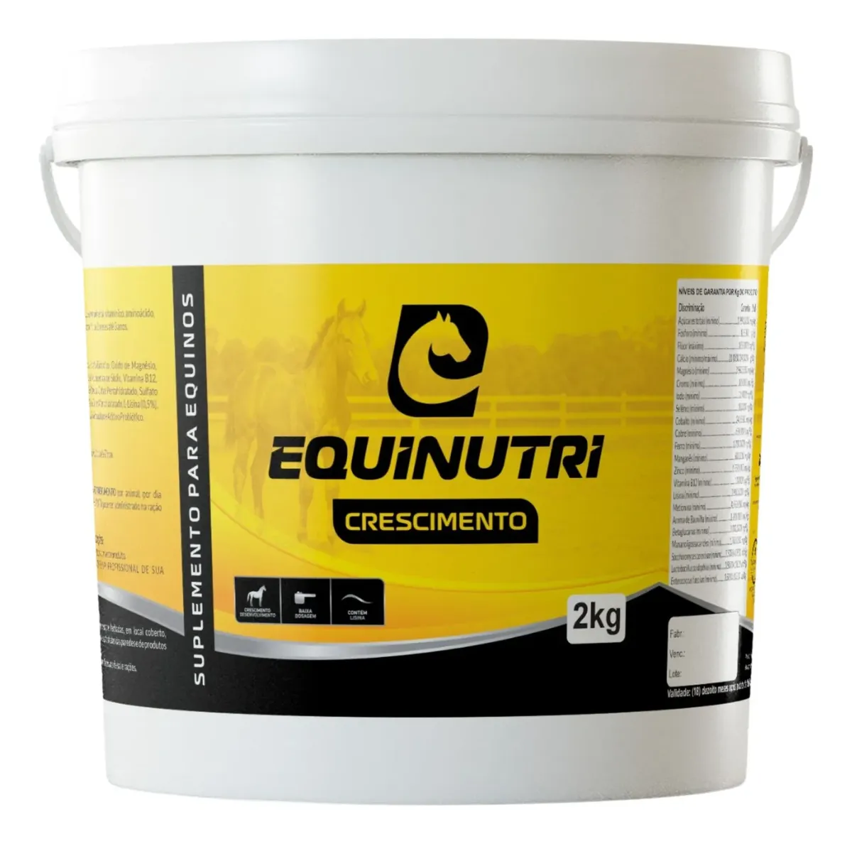Equinutri Crescimento 2kg Pó Lisina Maçã Potro