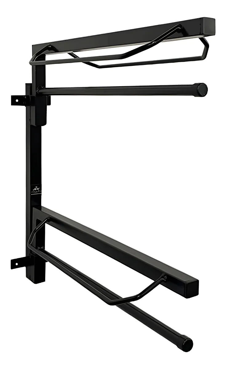 Suporte Duplo De Parede Preto Am Ferramentas Para Selas E Mantas