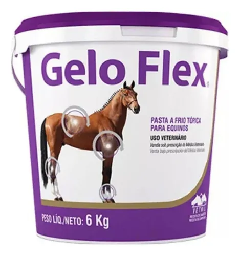 Gelo Flex - 6kg - Pasta Tópica Para Equinos Vetnil - R$ 549,37
