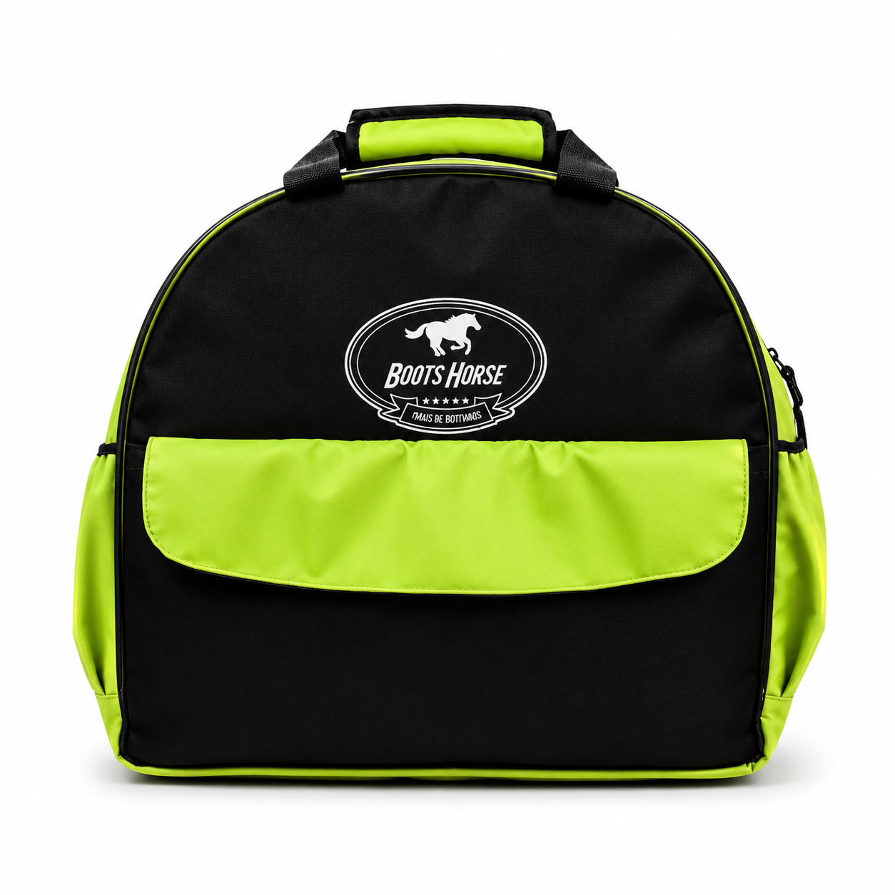 Bolsa Para Laço Redonda Mochila Cores Equinos Boots Horse Verde Limão