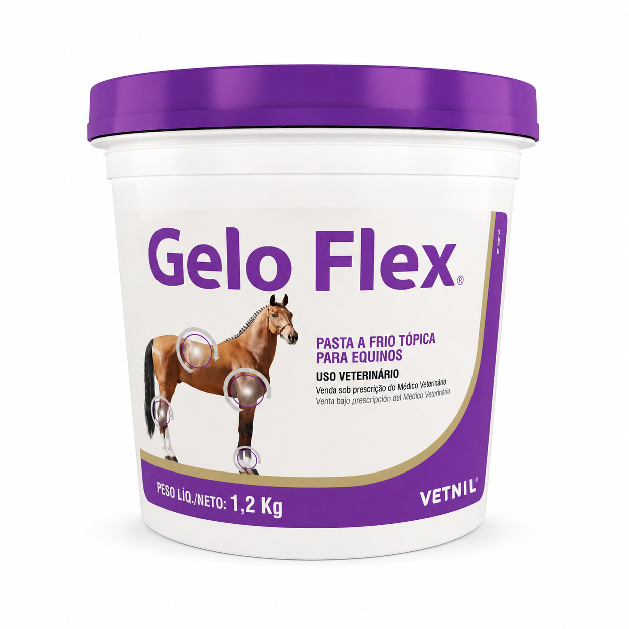Gelo Flex Vetnil 1,2kg Pasta Tópica Equinos