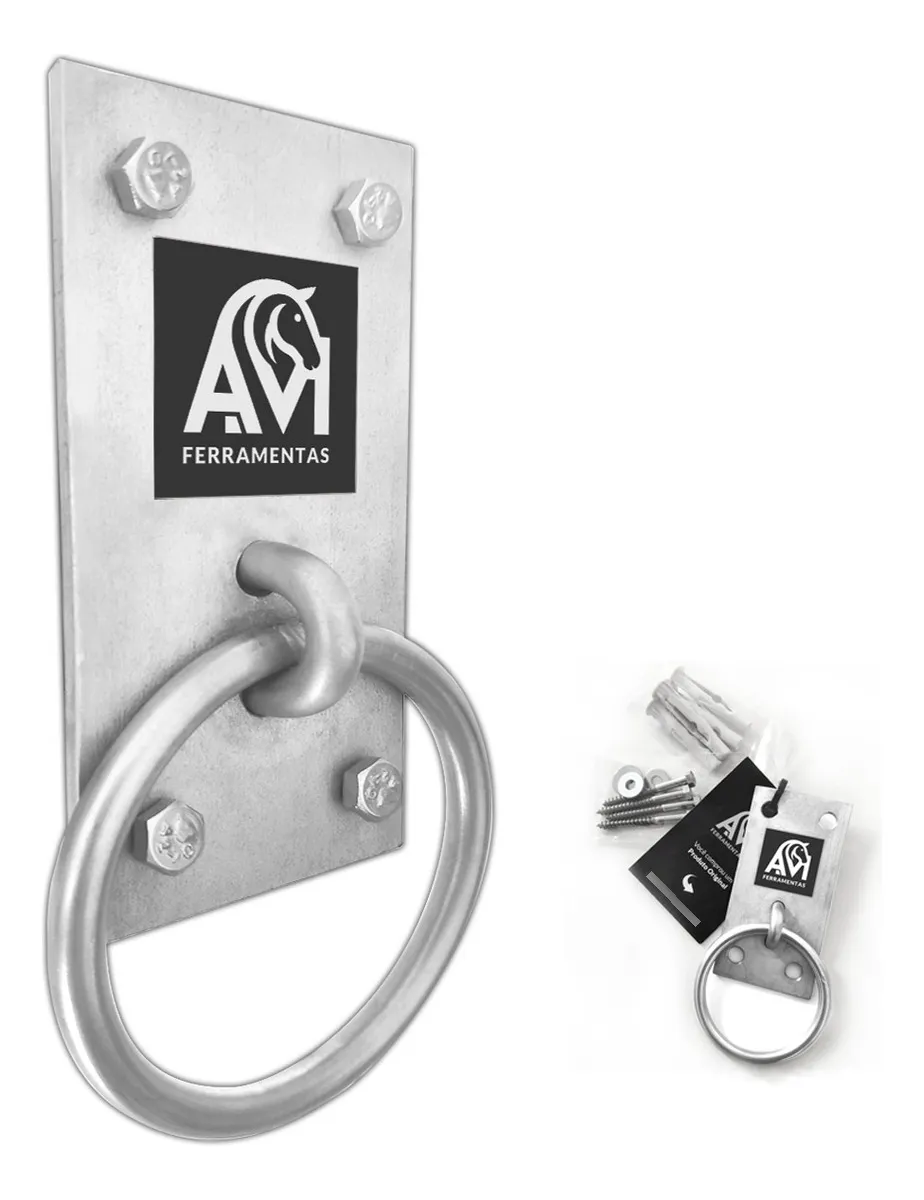 Argola De Aço Inox Para Parafusar Na Parede