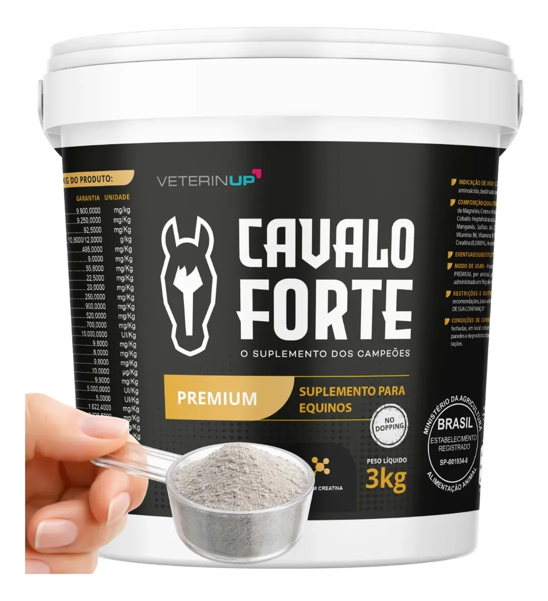 3kg Cavalo Forte Premium Suplemento Cavalo Equinos