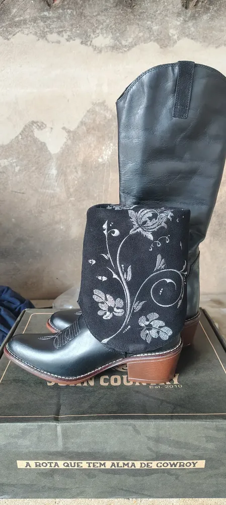 Bota Montaria Feminina 2x1 Cano Baixo Ou Alto 100% Em Couro