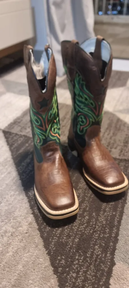 Bota Texana Country Amazonia 100% Couro Sola Jump