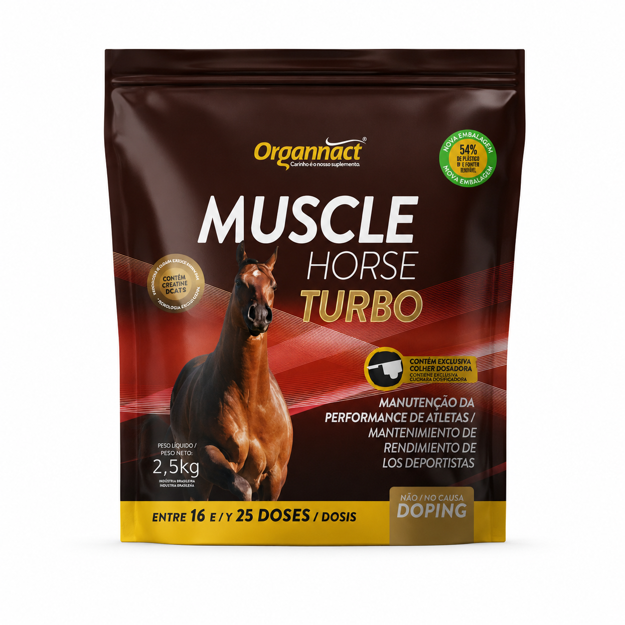 Muscle Horse Turbo Organnact 2,5kg: Suplemento Equino